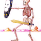 An artist’s rendering of what a warrior-skeleton may have looked like.